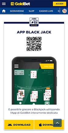 goldbet app slot e blackjack